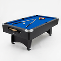 7FT Pool Table Billiard Table with Cues Rack Triangle Ball Set Brush Chalk Cubes Complete Set Pool Table for Family Friend Villa Home Office