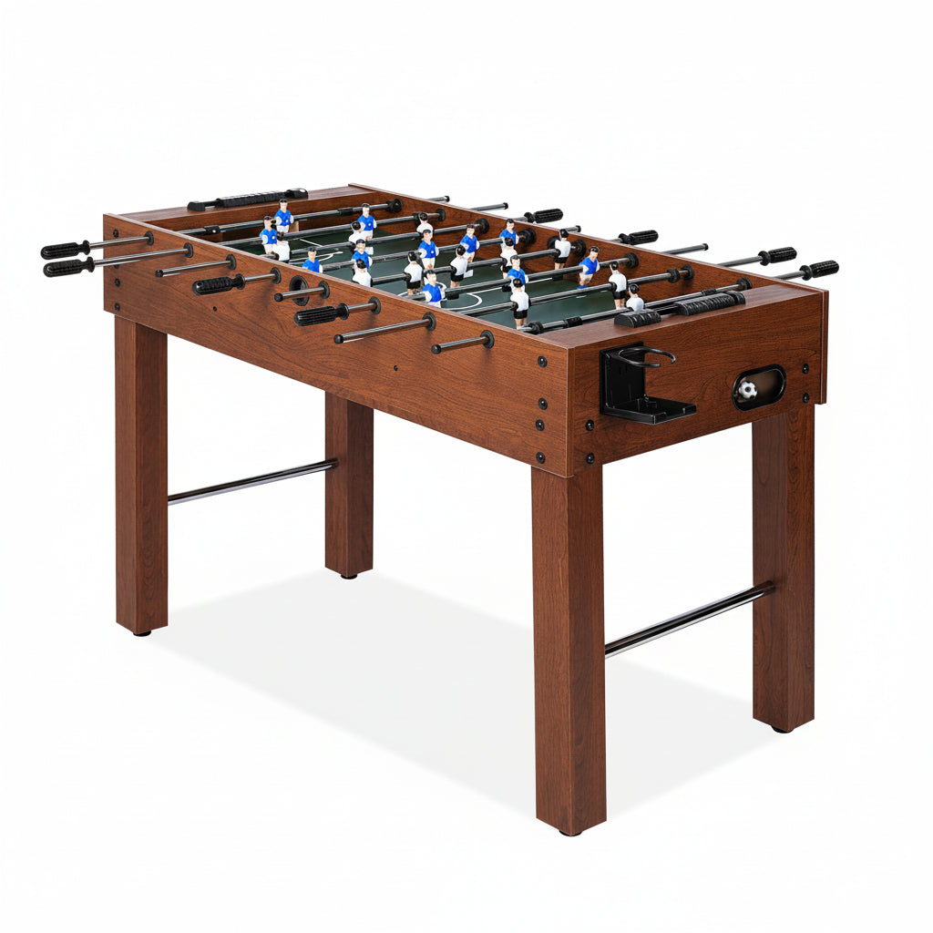 Foosball Table, Competition-Sized 48In and 55In Game Table for Home & Game Room – Includes 2 Balls & 2 Cup Holders – Classic Indoor Soccer Game