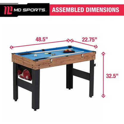 5-in-1 Game Table - Foosball Pool Basketball Ping Pong and Slide Hockey