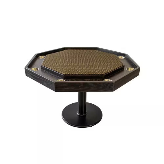 Lost Mill 8 Station Poker Table 1 Quantity in Mocha Oak 1 Pack