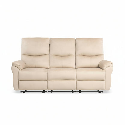 Power Reclining Sofa, Electric Reclining Couch with Flip Middle Backrest, Cup Holder & USB Type C, Skin- Friendly Recliner Sofa for Living Room, Home Theater Seat (Beige)